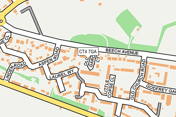 CT4 7GA map - OS OpenMap – Local (Ordnance Survey)