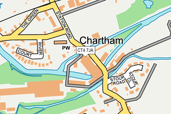 CT4 7JA map - OS OpenMap – Local (Ordnance Survey)