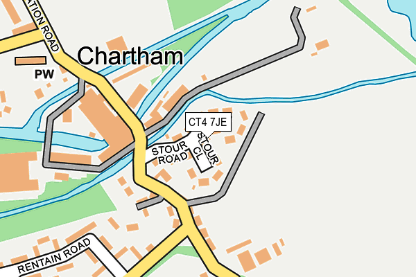 CT4 7JE map - OS OpenMap – Local (Ordnance Survey)
