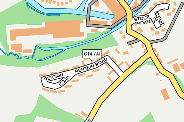 CT4 7JJ map - OS OpenMap – Local (Ordnance Survey)