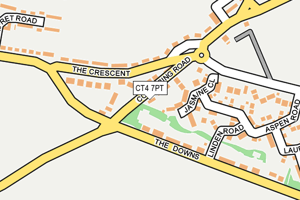 CT4 7PT map - OS OpenMap – Local (Ordnance Survey)