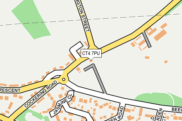 CT4 7PU map - OS OpenMap – Local (Ordnance Survey)