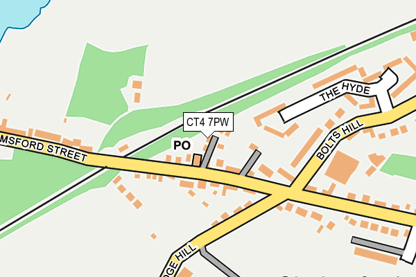 CT4 7PW map - OS OpenMap – Local (Ordnance Survey)