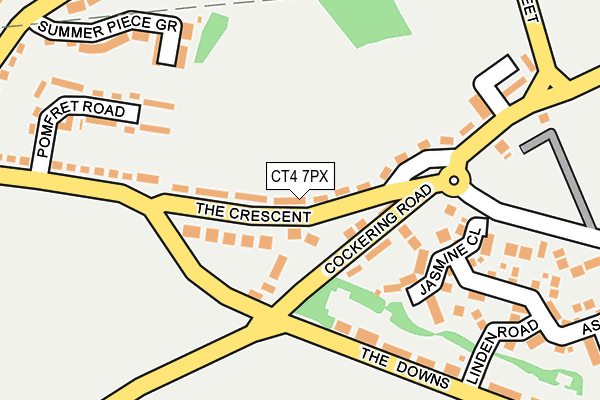 CT4 7PX map - OS OpenMap – Local (Ordnance Survey)