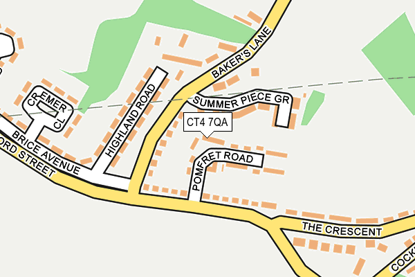 CT4 7QA map - OS OpenMap – Local (Ordnance Survey)