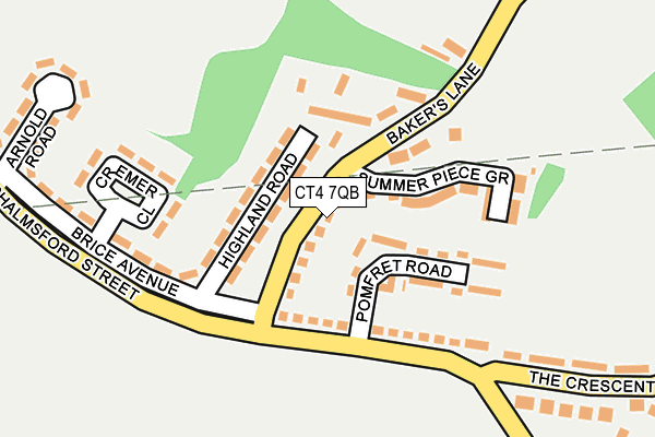 CT4 7QB map - OS OpenMap – Local (Ordnance Survey)