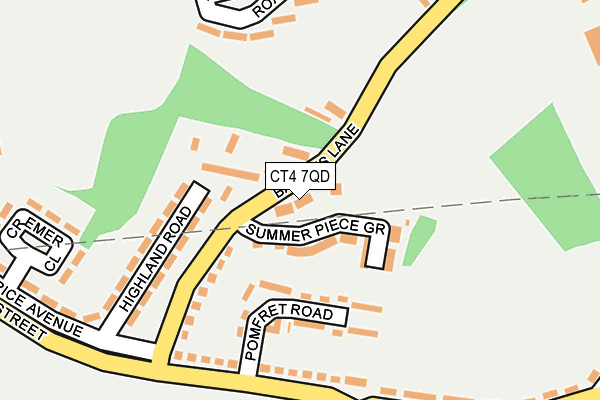 CT4 7QD map - OS OpenMap – Local (Ordnance Survey)