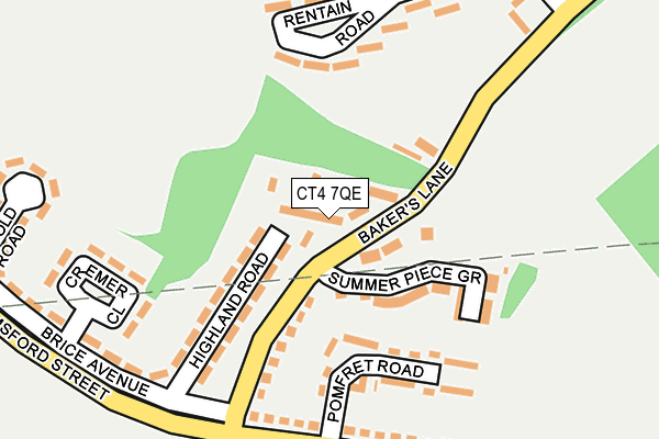 CT4 7QE map - OS OpenMap – Local (Ordnance Survey)