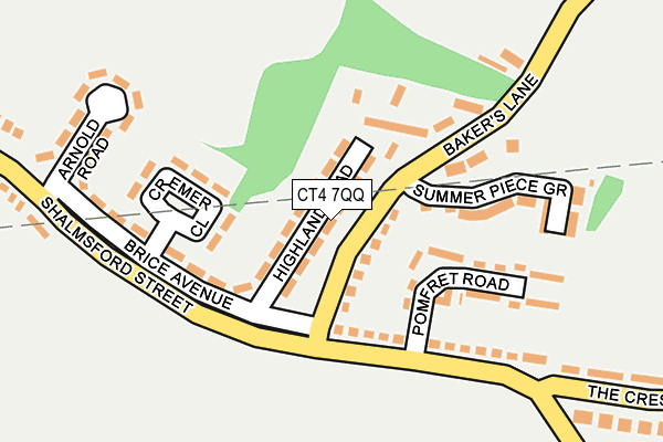 CT4 7QQ map - OS OpenMap – Local (Ordnance Survey)