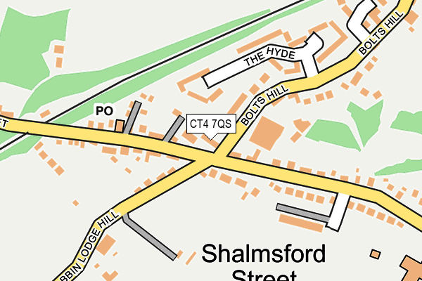 CT4 7QS map - OS OpenMap – Local (Ordnance Survey)