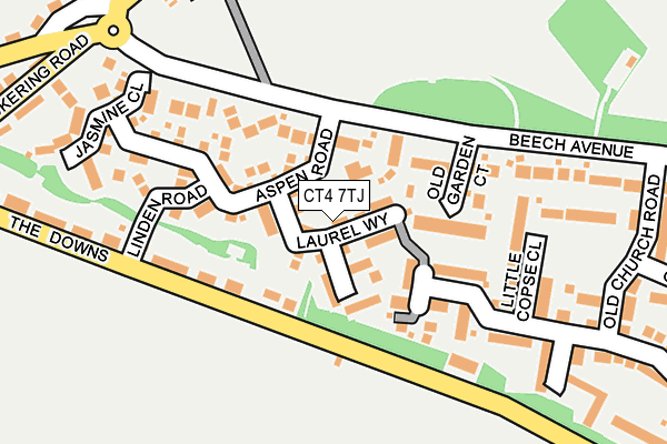 CT4 7TJ map - OS OpenMap – Local (Ordnance Survey)