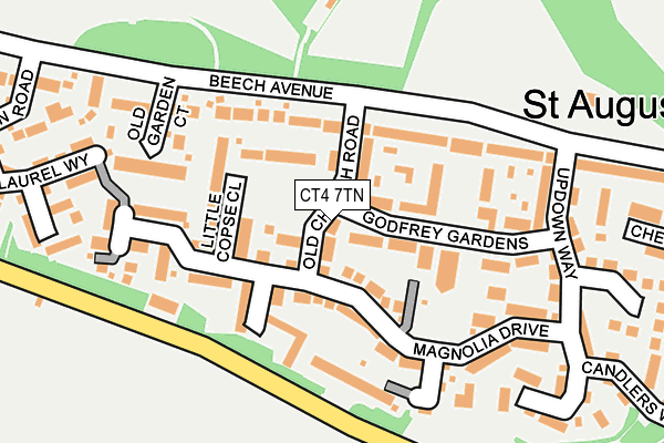 CT4 7TN map - OS OpenMap – Local (Ordnance Survey)