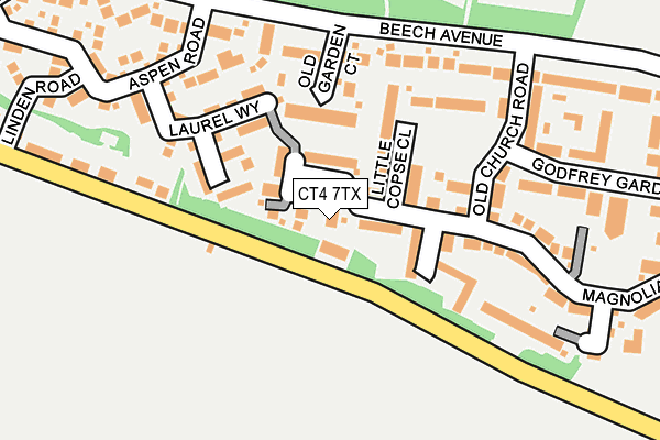 CT4 7TX map - OS OpenMap – Local (Ordnance Survey)