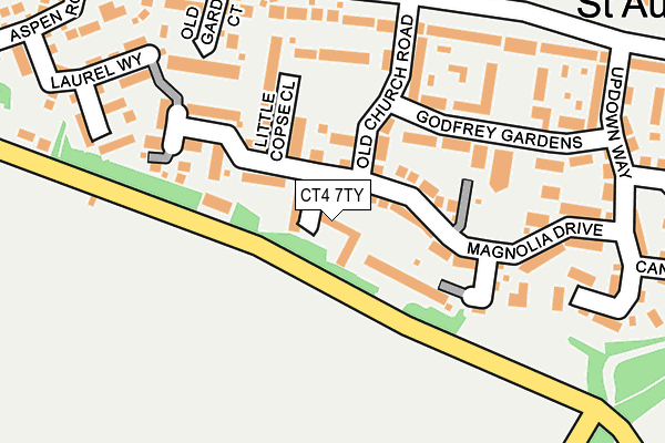 CT4 7TY map - OS OpenMap – Local (Ordnance Survey)