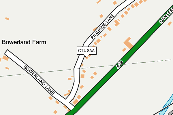 CT4 8AA map - OS OpenMap – Local (Ordnance Survey)