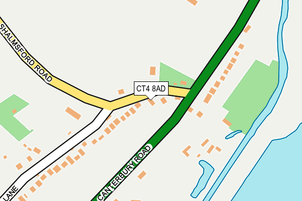 CT4 8AD map - OS OpenMap – Local (Ordnance Survey)