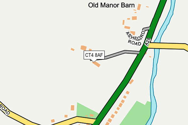 CT4 8AF map - OS OpenMap – Local (Ordnance Survey)