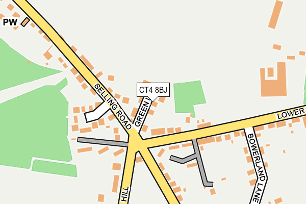 CT4 8BJ map - OS OpenMap – Local (Ordnance Survey)