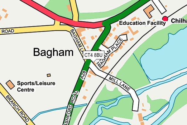 CT4 8BU map - OS OpenMap – Local (Ordnance Survey)