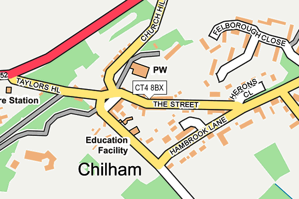 CT4 8BX map - OS OpenMap – Local (Ordnance Survey)