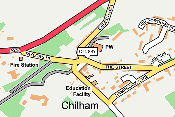 CT4 8BY map - OS OpenMap – Local (Ordnance Survey)