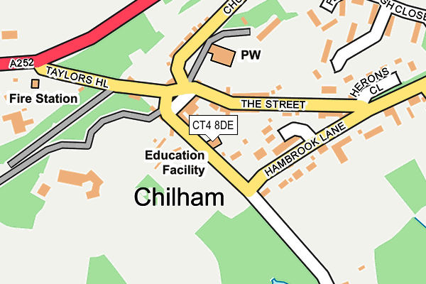 CT4 8DE map - OS OpenMap – Local (Ordnance Survey)