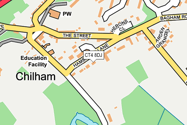 CT4 8DJ map - OS OpenMap – Local (Ordnance Survey)