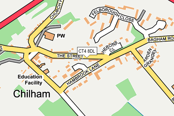 CT4 8DL map - OS OpenMap – Local (Ordnance Survey)