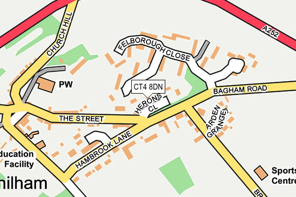 CT4 8DN map - OS OpenMap – Local (Ordnance Survey)
