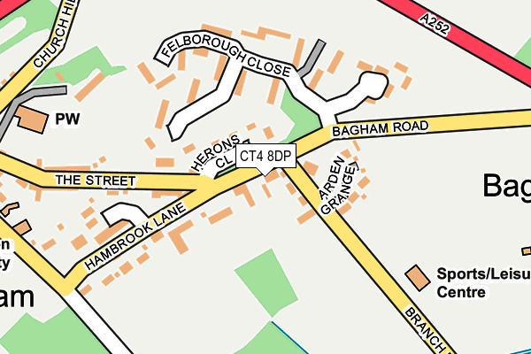 CT4 8DP map - OS OpenMap – Local (Ordnance Survey)
