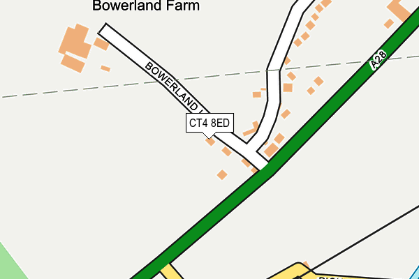 CT4 8ED map - OS OpenMap – Local (Ordnance Survey)