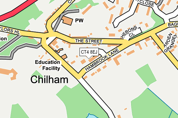 CT4 8EJ map - OS OpenMap – Local (Ordnance Survey)