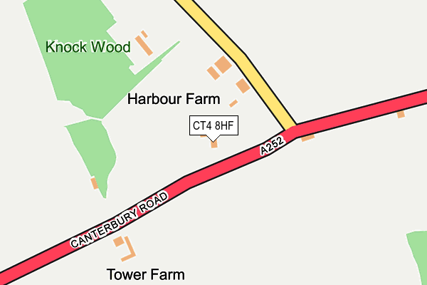 CT4 8HF map - OS OpenMap – Local (Ordnance Survey)