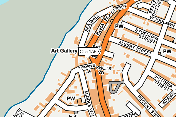 CT5 1AF map - OS OpenMap – Local (Ordnance Survey)