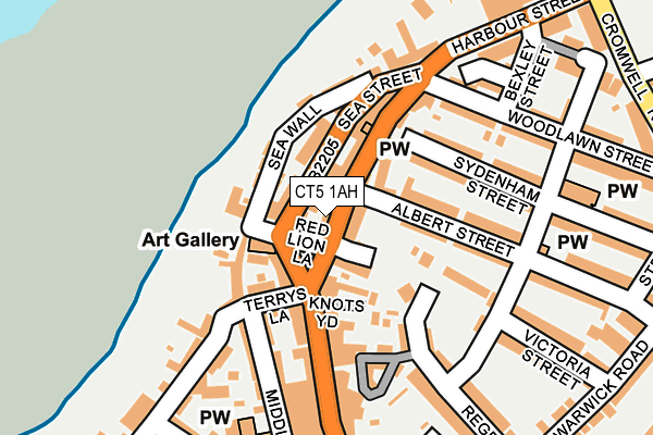 CT5 1AH map - OS OpenMap – Local (Ordnance Survey)