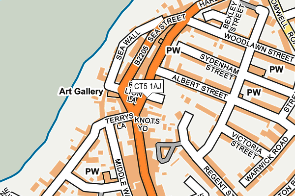 CT5 1AJ map - OS OpenMap – Local (Ordnance Survey)