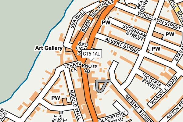 CT5 1AL map - OS OpenMap – Local (Ordnance Survey)