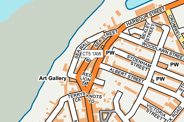 CT5 1AW map - OS OpenMap – Local (Ordnance Survey)