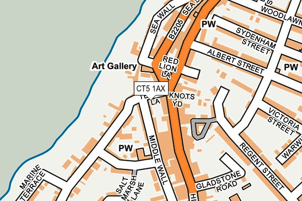 CT5 1AX map - OS OpenMap – Local (Ordnance Survey)