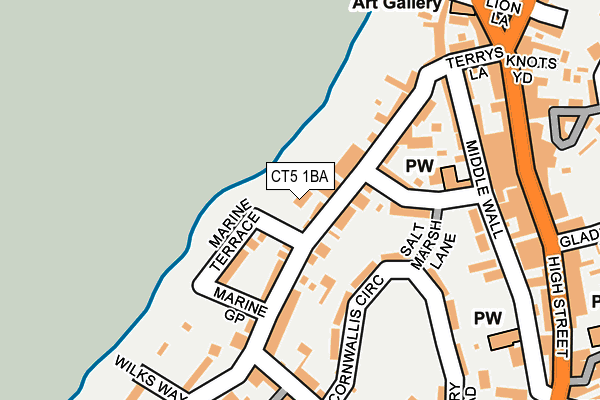 CT5 1BA map - OS OpenMap – Local (Ordnance Survey)