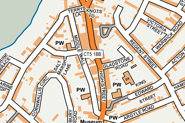 CT5 1BB map - OS OpenMap – Local (Ordnance Survey)