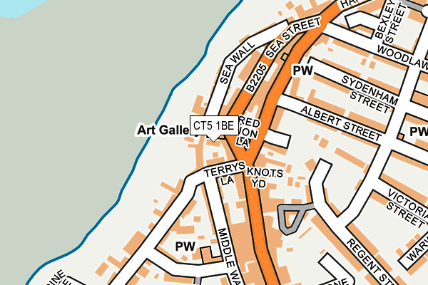 CT5 1BE map - OS OpenMap – Local (Ordnance Survey)