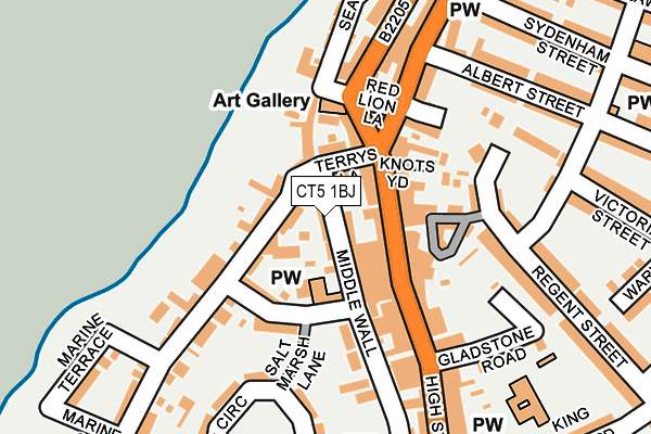 CT5 1BJ map - OS OpenMap – Local (Ordnance Survey)