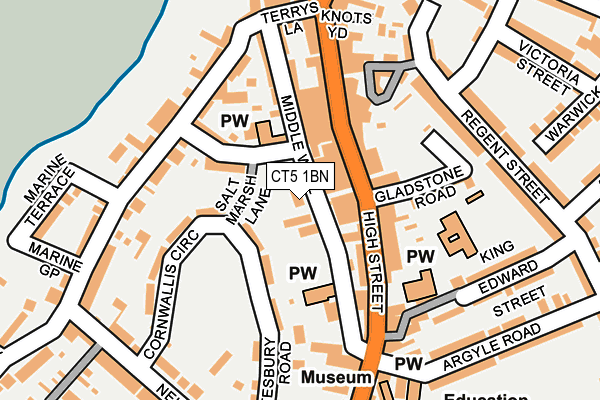 CT5 1BN map - OS OpenMap – Local (Ordnance Survey)