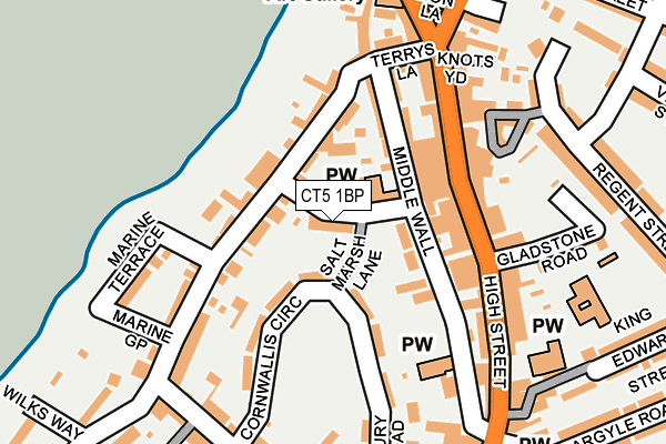 CT5 1BP map - OS OpenMap – Local (Ordnance Survey)