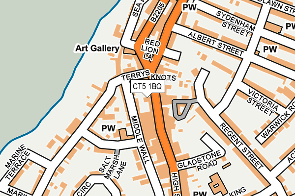 CT5 1BQ map - OS OpenMap – Local (Ordnance Survey)