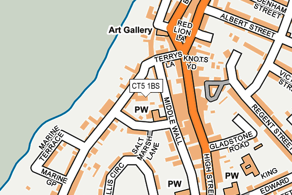 CT5 1BS map - OS OpenMap – Local (Ordnance Survey)