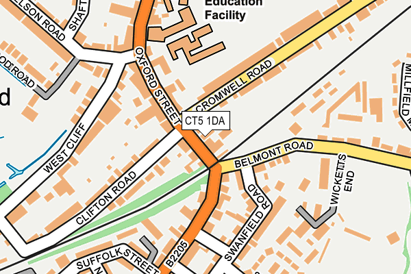 CT5 1DA map - OS OpenMap – Local (Ordnance Survey)