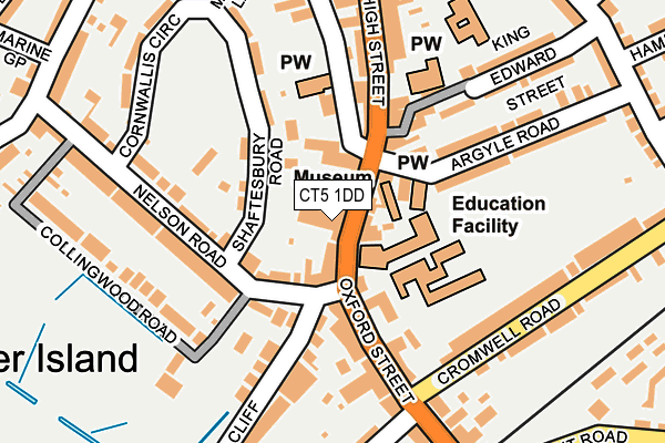 CT5 1DD map - OS OpenMap – Local (Ordnance Survey)