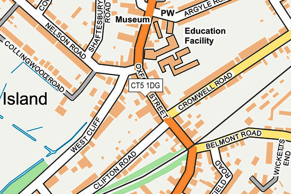 CT5 1DG map - OS OpenMap – Local (Ordnance Survey)